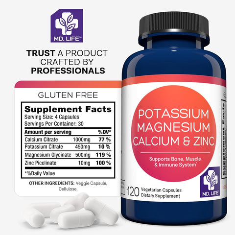 Potassium Magnesium Zinc Calcium